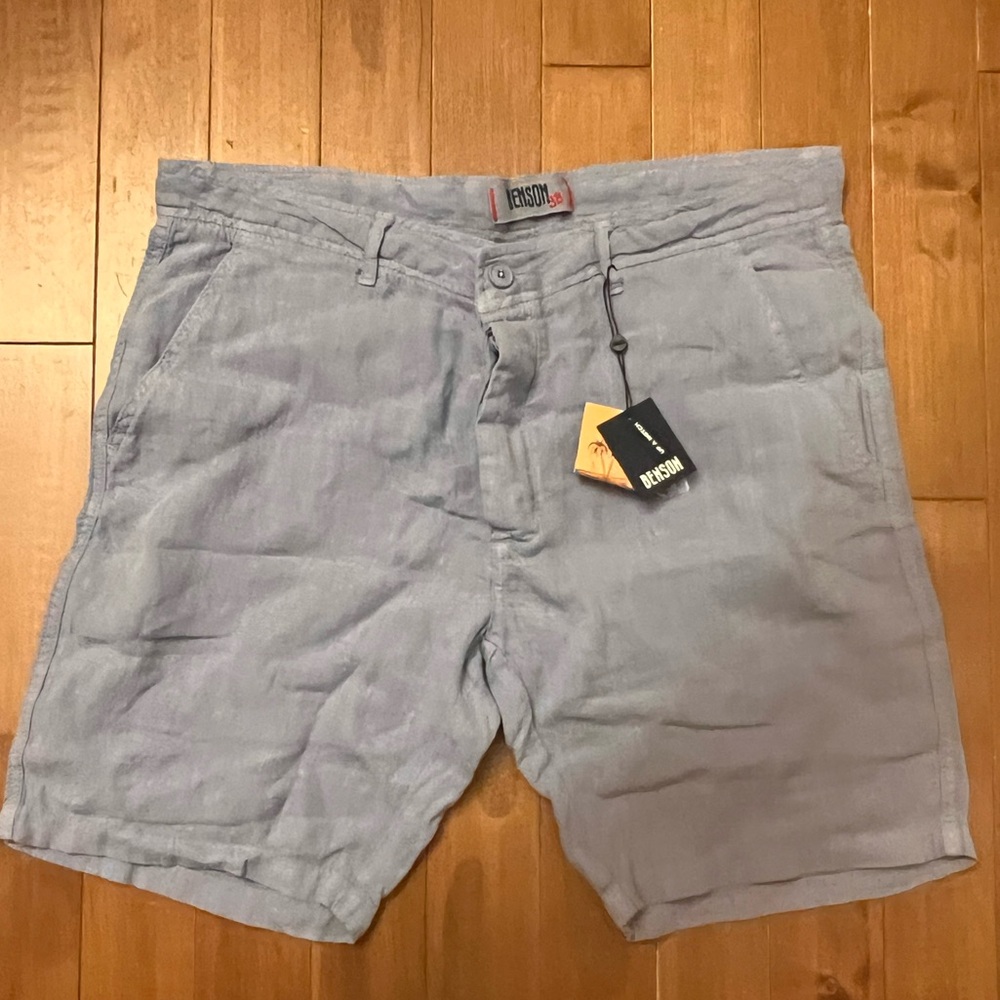 Benson Men's Light Purple Linen Shorts